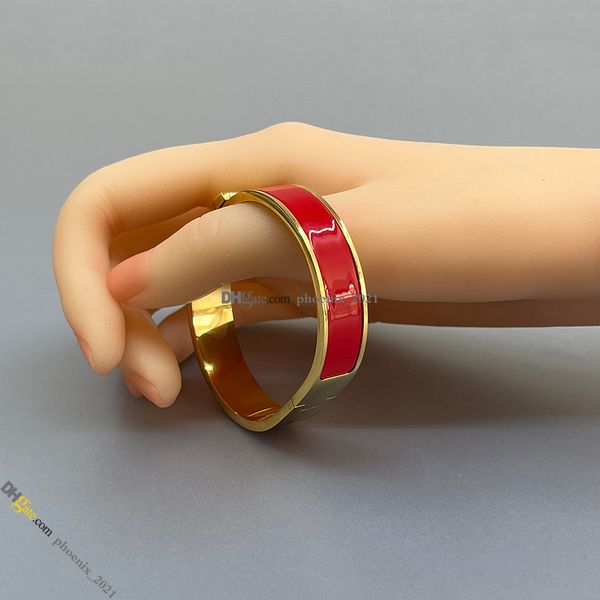 

H Bracelet Designer For Woman Jewelry Designer Bracelet Classic Charm Bangle Titanium Steel & Enamel Gold-Plated Never Fading Non-Allergic,Rose Gold, Store/21621802