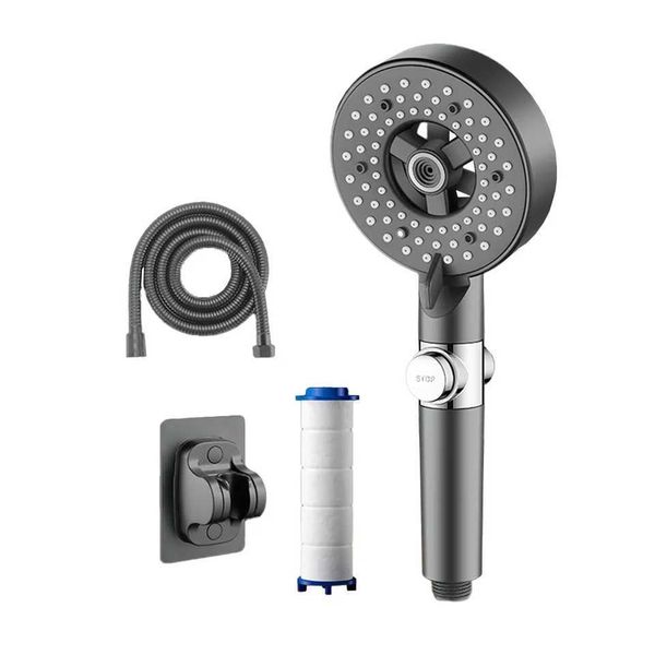 

Chrome 5-Mode High-Pressure Shower Head Set w/ 1.5m Hose and Bracket