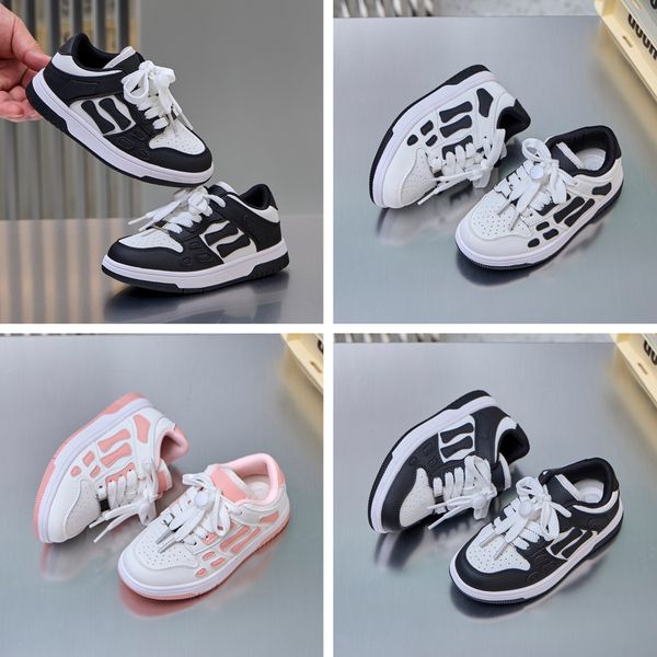 

Skel Kids ami bones sport Skeleton Designer Casual Trainers Bone running boys girls Youth childrens sneaker Skateboard shoes White Black Pink, Purple