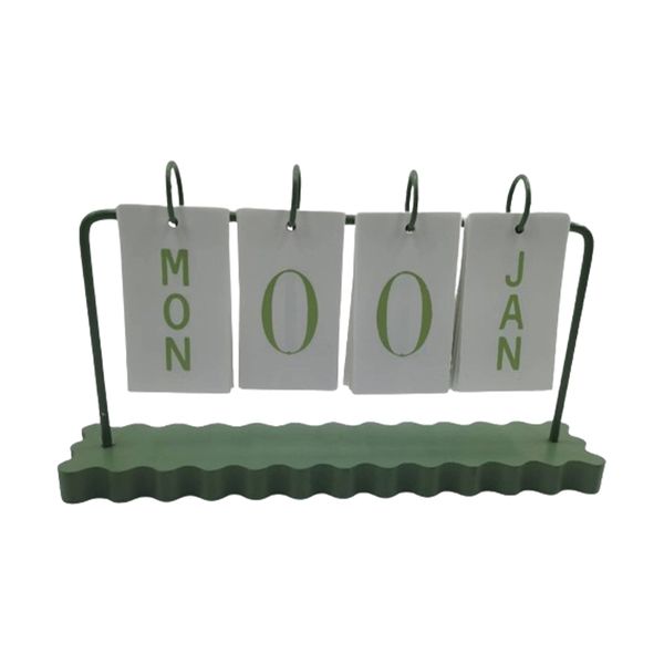 

Stylish White-Green Desk Calendar for Time Management Efficiency