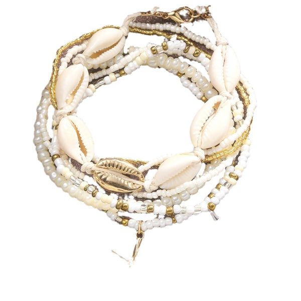 

Anklets Beach Conch Tree Of Life Yoga Shell Barefoot Jewelry Chain Foot Multilayer Ankle Pearl Starfish Braided Bracelets