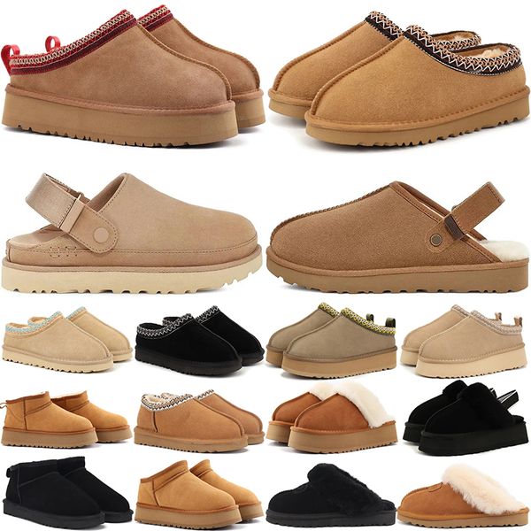

Free shipping tazz Australia fur slides designer wool tasman ugggly slippers clog winter Booties slides snow Plush Rubber classic non slip women shoes, Deep purple