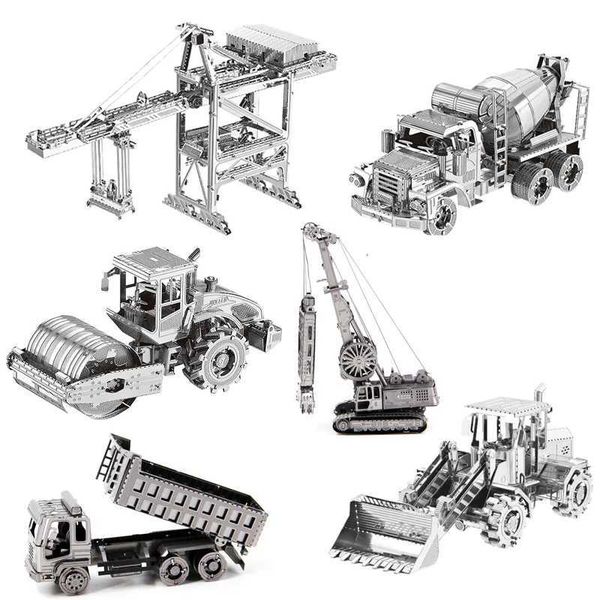 Engineering vehicle 3D metal puzzle dump truck model DIY laser cutting puzzle model adult and childrens education toys desktop decoration W240903