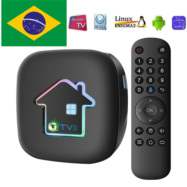 

TV8 Smart TV Box for Brazil Xtream 12 Months 4K OTT Android 13 A53 Quad Core Cortex Support Megaott Dino m 3 u TV Code top set 2G 4G 32G 64G