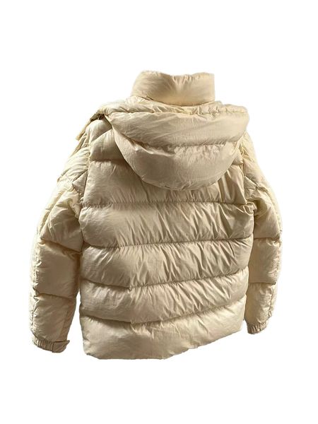

hooded mens pufferjacke winter jacket designer hoodies parka short puffer jackets womens down coat loose casual jacket asian size s-2xl, Ivory