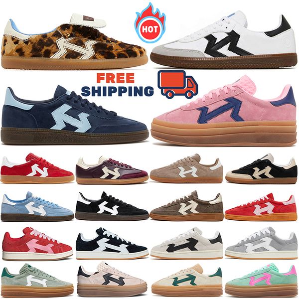 

Free shipping Designers Casual shoes campus platform classic for men women black white grey gum pink red suede blue leather Silver sneakers mens sport outdoor, Coffee
