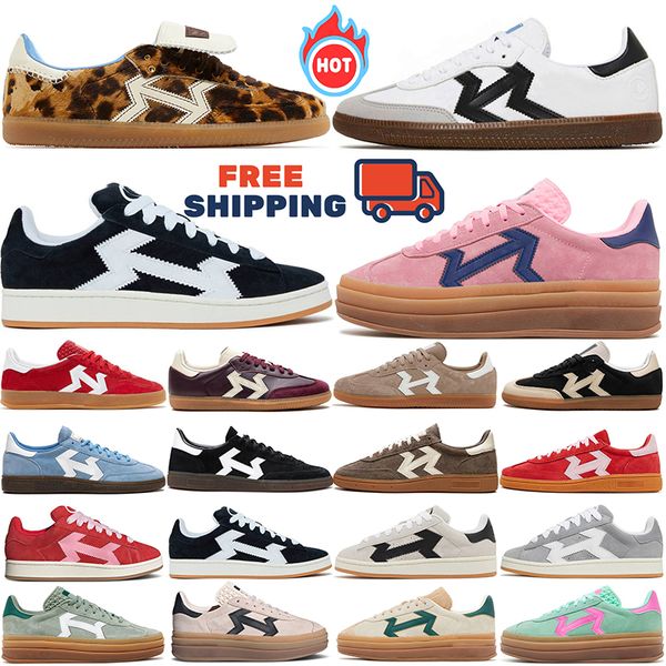 

Free Shipping 2024 New Designers shoes men women chaussure shoe Black White Gum sneakers black white bright blue Pink dark green mens sport trainer size 36-45