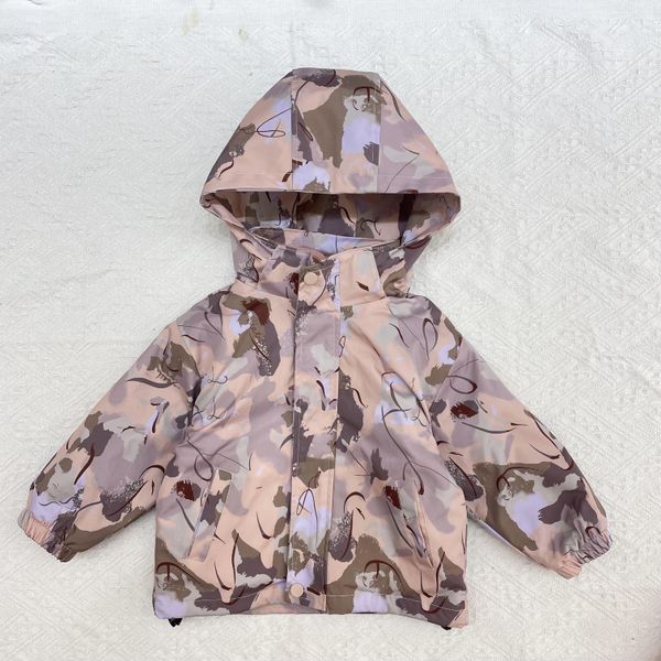 

kids clothes clothing girl painting dyeing printing style clothing outdoor jacket (one three in one), Multi
