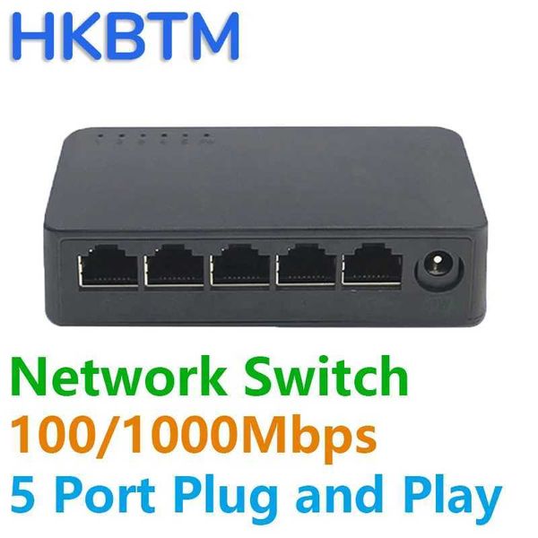 Network switch Mini 5-port Ethernet switch 1000Mbps/100Mbps Gigabit high-performance intelligent switch RJ45 hub Internet injector L2693