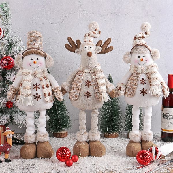 

MAIMAI Big Snowman Elk Long Legs Doll Xmas Tree Ornament Christmas Decoration For Home Navidad New Year Kids Gifts