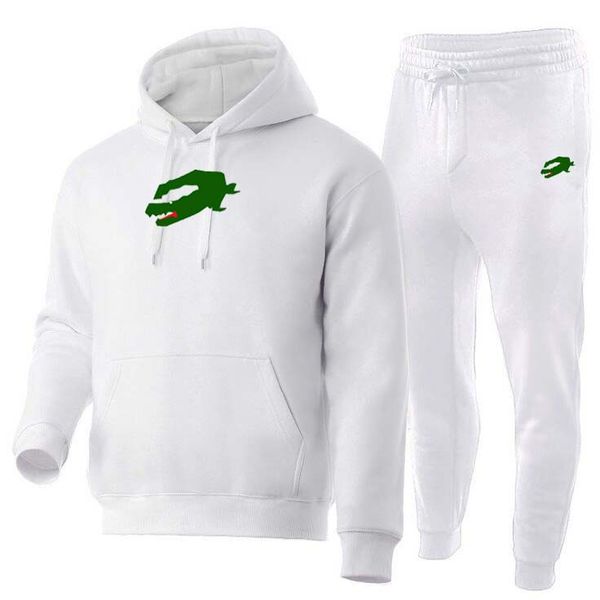 

Fashion Brand Tracksuit Men Suit Autumn Animal printed Hoodies Sweatpants Running Fitness Basketball Jogging 2 Piece Set, Navy blue