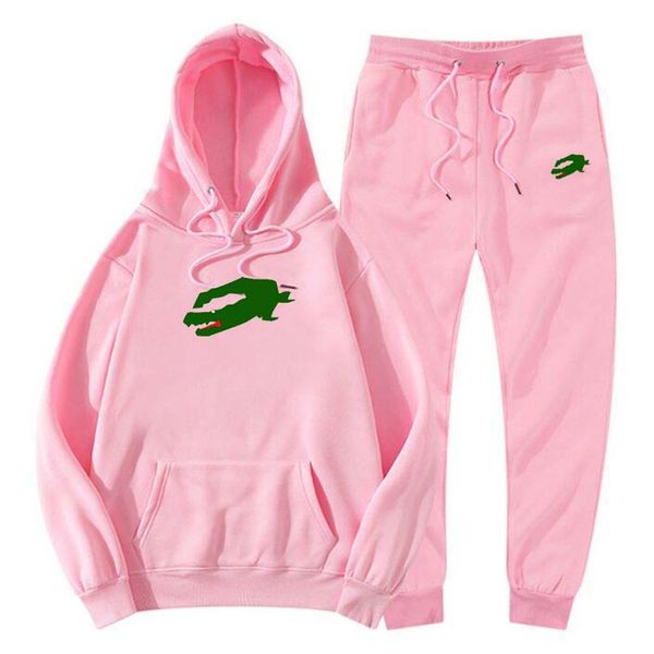 

Spring Brand Men Pink Hoodies Sweatshirt Sweatpants Suit Autumn Winter Warm Tracksuit Sets Men's Hooded Outwear, Navy blue