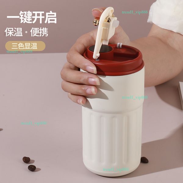 

Designer cup Advanced feeg Intelligent temperature display coffee insulated cup, portable design, opening event commemorative gift 10d, Blue