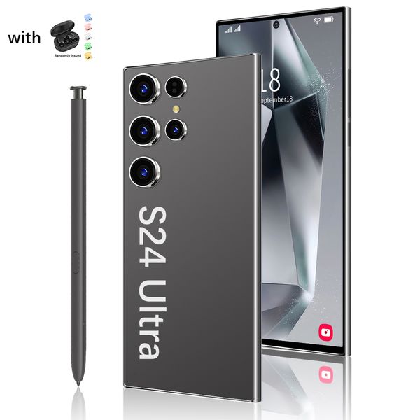 

S24 Ultra 16GB+1TB smartphone cell phone Dual SIM 5G Android Phone 7.3HD+ Display 13MP+50MP Camera Android 13 Mobile Fingerprint Face ID GPS box, Gold