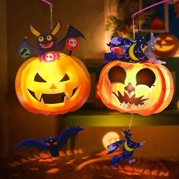 

Cartoon Pumpkin Glowing Lantern Halloween Lanterns Decoration Children Gift