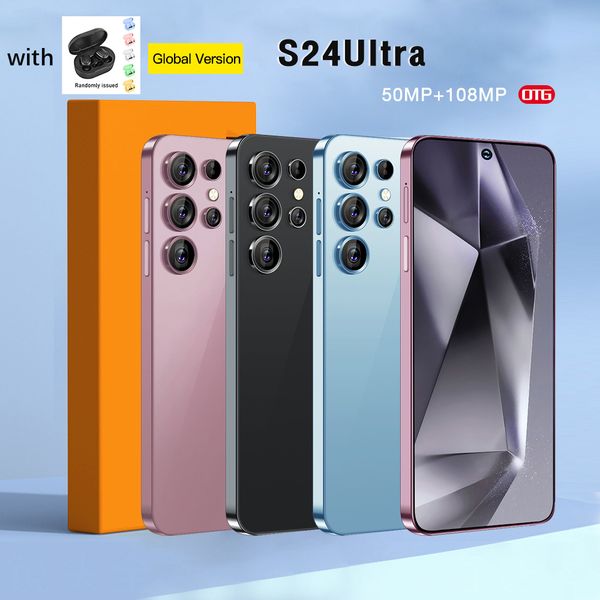 

S24 Ultra 16GB+1TB smartphone cell phone Dual SIM 5G Android Phone 6.8HD+ Display 13MP+50MP Camera Android 13 Mobile Fingerprint Face ID GPS C59, Blue