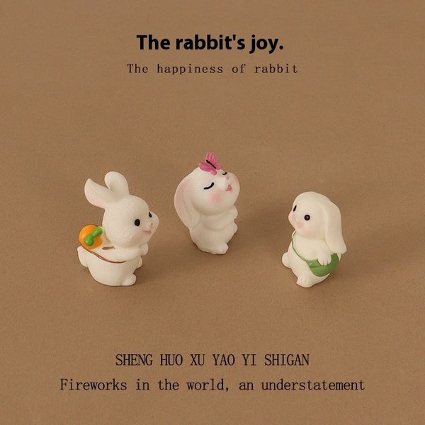 

Adorable Miniature Butterfly and Rabbit Resin Sculptures for Unique Home and Car Decorating Ideas