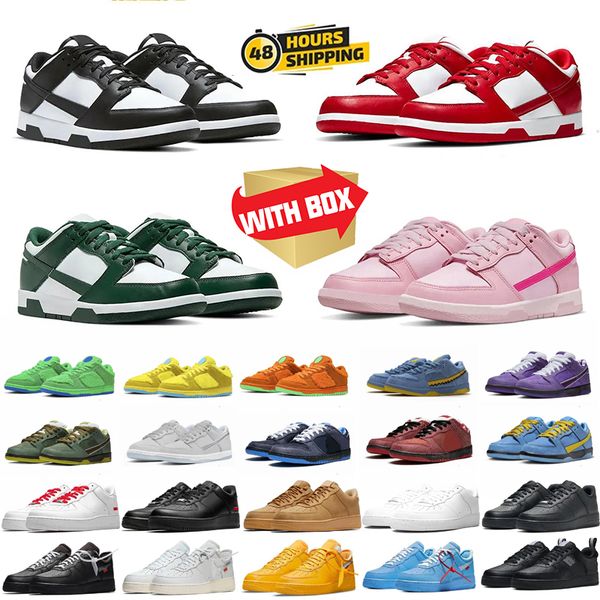 

2024 Designer Running shoes men women low Panda triple pink Grey Fog Brown university red Medium Olive UNC GAI outdoor sneakers trainers with box, Clear