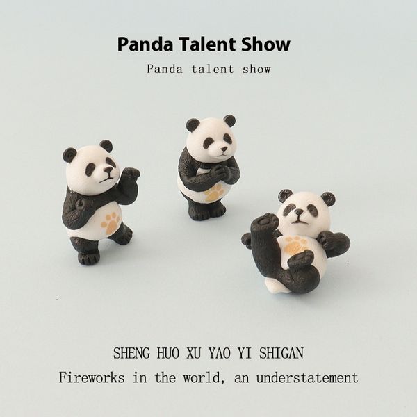 

Cartoon Creative Ins Mini Cute Talent Performance Panda Micro Landscape Creation DIY Home Decoration Car Ornament