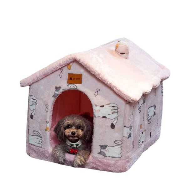 

Warm & Durable Seasonal Pet Home - Versatile, Closable Cat And Dog Kennel With Separable Parts, Yellow