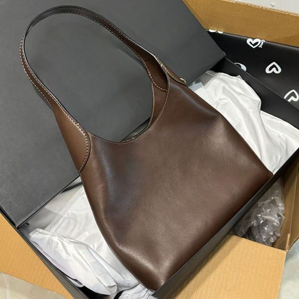 

hobo designer bag brooklyn 28 women leather handbag high quality shoulder tote with classic style magnetic closure underarm purse large capacity shopping Bag brown, A4