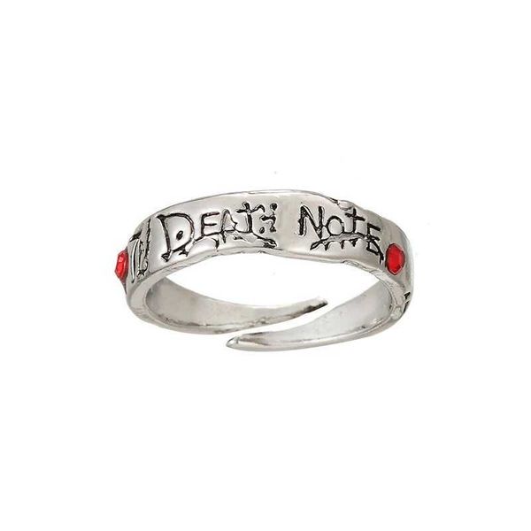 Fashion Anime Death Note Yagami Light Alloy Rings Cosplay For Men Women Adjustable Ring Props Jewelry Accessory GiftsX240909