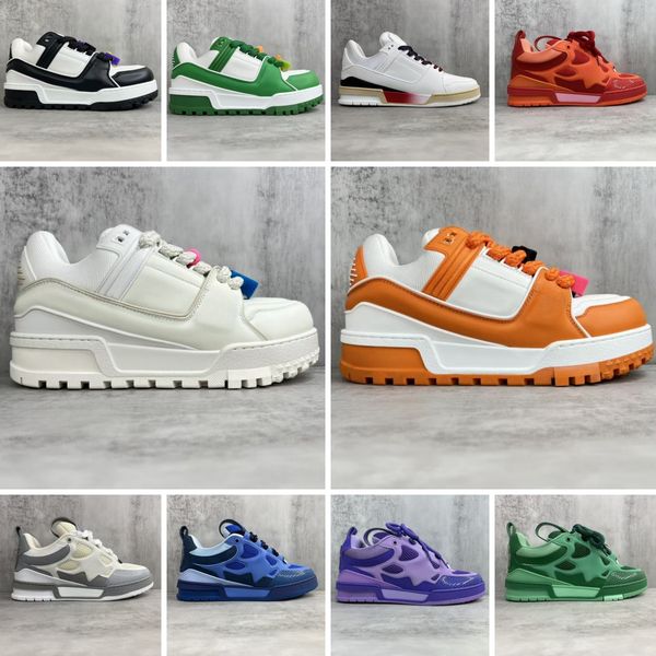 

Unisex Designer Sneakers with High Platform Sole Stylish Orange White Footwear, Light tan