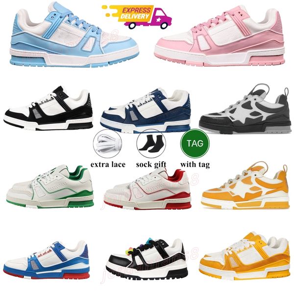 

Designer Trainer Shoes Sneakers Mens Women Baby Blue Black White Navy Green Tour Yellow Pink Brown Winter Mens Trendy Tennis Outdoor Jogging Walking Free Shopping, Dlive