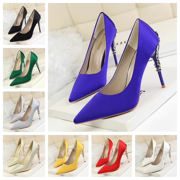 

Womens shoe Stiletto heel dress shoes Luxury Designers Satin crystal buckle Embellished slingbacks Pumps for 10CM high heeled sandal Rhinestone sandals, Red