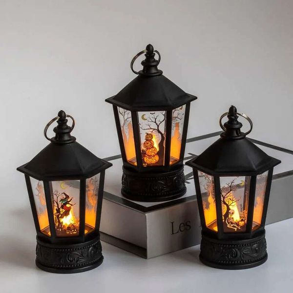 

Led Halloween Decorations Other Candle Festive Light Vintage Witch Castle Pumpkin Ghost Hanging LED Lantern Lamp Haloween Party Decor Supplies