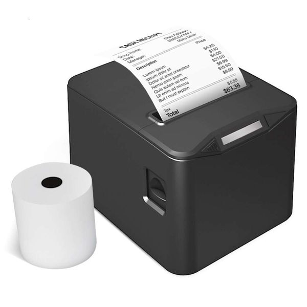 

wholesale Receipt Printer 80mm Desktop Direct Thermal Printing USB+LAN Connection High Speed with Auto Cutter Large Paper