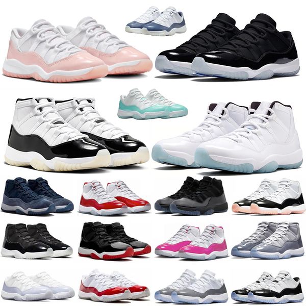 

Diffused Blue 11 Cherry 11s Basketball Shoes Igloo Space Jam Low Bred Red Velvet Midnight Navy Cool Grey Gamma Blue UNC Metallic Silver Women Men Sneakers, Color#1