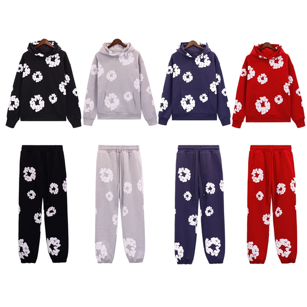 

womens hoodie mens hoodies designer jacket designer clothes sweatshirts man pants pullover sets sweatsuit loose Jogger tracksuit sportwear floral make pants, Pink2