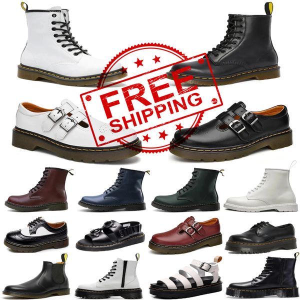 

Free Shipping designer doc marteens boots men women platform sandals famous slides sliders brown patent leather slide mens womens outdoor Fashion shoes 36-45, Silver