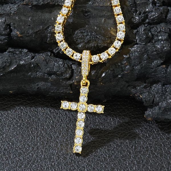

Tennis Chain Necklace 4 MM Zircon Jewelry Men Women Hip Hop Cross Necklace HipHop Jewelry Gift