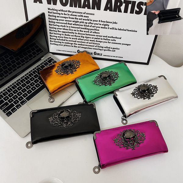 

Fashionable mens womens wallets multifunctional folding zipper fashion long wallet solid color leather clutch bag everyday Joker fashion storage wallet wholesal, Green