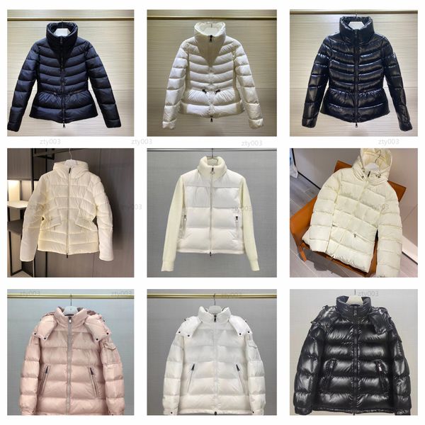 

winterjacket designer jacket womens down jacket fashion winter hooded puffer jackets Parkas Slim Embroidered badge Women's Outerwear Coats asian size s, New style 10