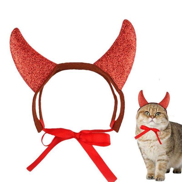

Funny Devil Halloween Horns Pet Cat Dog Festival Party Clothing Cosplay Costume For Cats Dogs s 800, Black