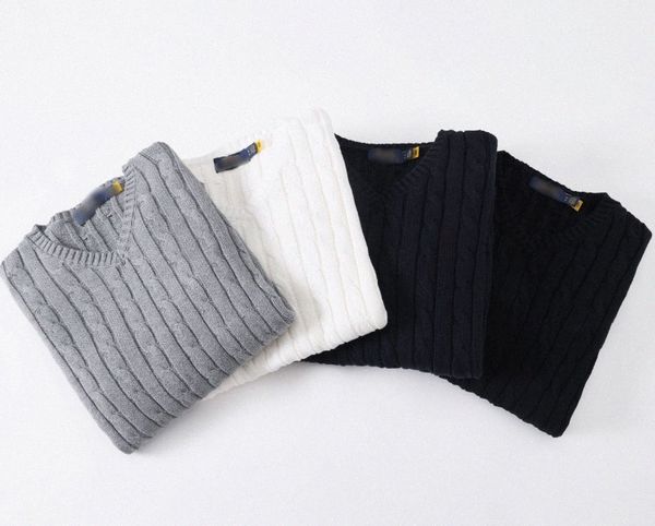 

Men's designer round neck and V-neck sweater trend luxury brand Polos classic coat fashion pony logo embroidered knitted fabric button knit sweat 83So#, A1