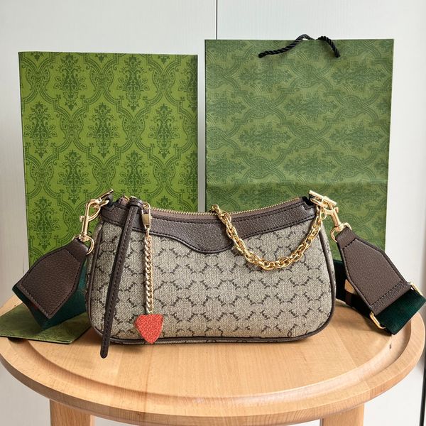 

2024 Designer Luxurys Fashion Shoulder Bag High Quality Mirror Handbag Crossbody Womens CrossBody Canvas And Leather tote Purses Chain Pouch Bag 735132, #3