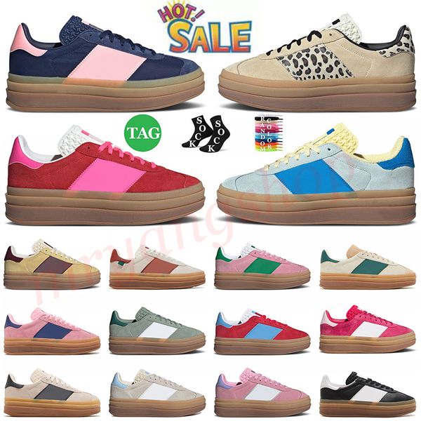 

Classic Womens Bold Designer Leopard Print Casual Shoes Cream Collegiate Green Suede Leather Pink Glow Gum White Black Flat Trainers Platform Woman Sneakers, E3 36-42