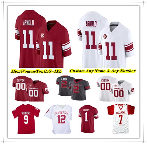 

Oklahoma OU College Football Jersey Jackson Arnold Taylor Tatum Jovantae Barnes Deion Burks Brenen Thompson Danny Stutsman Gracen Halton Billy Bowman Jr Mayfield, Men white style