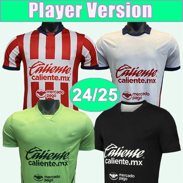 

24 25 Chivas Player Version Soccer Jerseys L. BRIZUELA PEREZ GUZMAN MOZO IAS R. CISNEROS Home Away GK Football Shirts Short Sleeve Uniforms, Qy21212 24 25 home no patch