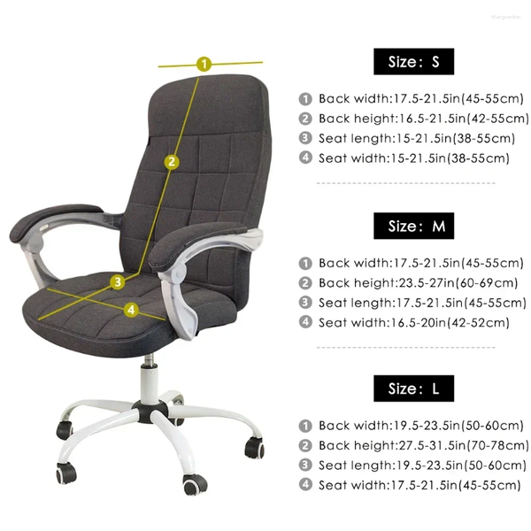 

Chair Covers Computer Gaming Stool Office Elastic Cover Stretch Pink Waterproof Xl Armrest Protector Slipcover Seat Chairs For