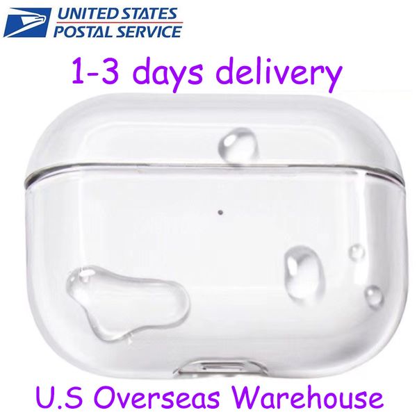 

USA Stock For Airpods pro 2 3 air pod max earphones Accessories Solid Silicone Cute Protective Headphone Cover airpod pro 2nd generation TPU Shockproof Case