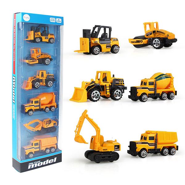 

Mini Alloy Diecast models toys Simulation Skid Steer Engineering Vehicle Dump Truck Forklift Excavator sets