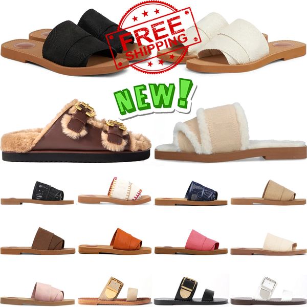 

Free shipping designer sandals women Luxury slippers wholesale flat slides beige white womens summer Personality shoes size 34-43, #9 peach pink