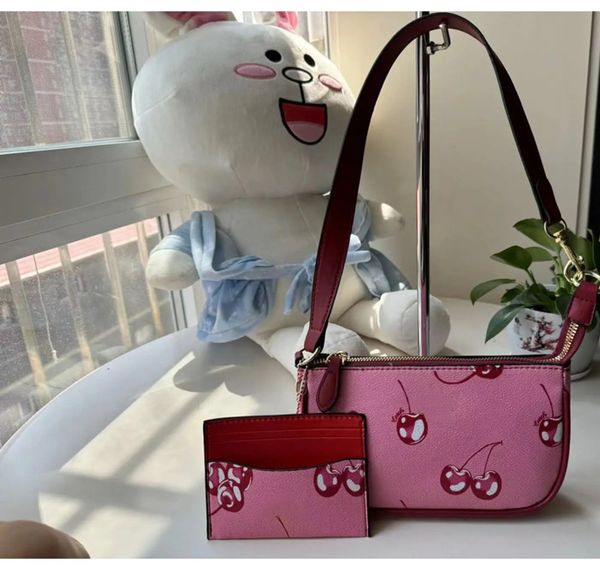 

MINI POCHETTE ACCESSOIRES Designer Red Cherry Bag Wallet Leather Tote Cross Body For Women Handbags Purse Lady Fashion Shoulder City 815, 2 25cm