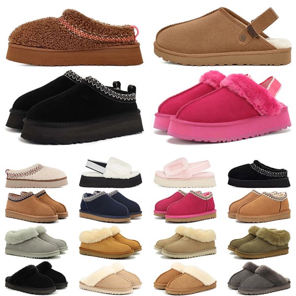 

designer slippers men women pink slides platform sandals slide brown black grey snow winter chestnut fur womens sandal, Apple green