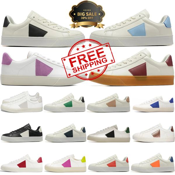 

Original Casual shoes Campo Chromefree Leather canvas men sneakers womens trainers flat bottom White Black Emeraude size 36-45, #7